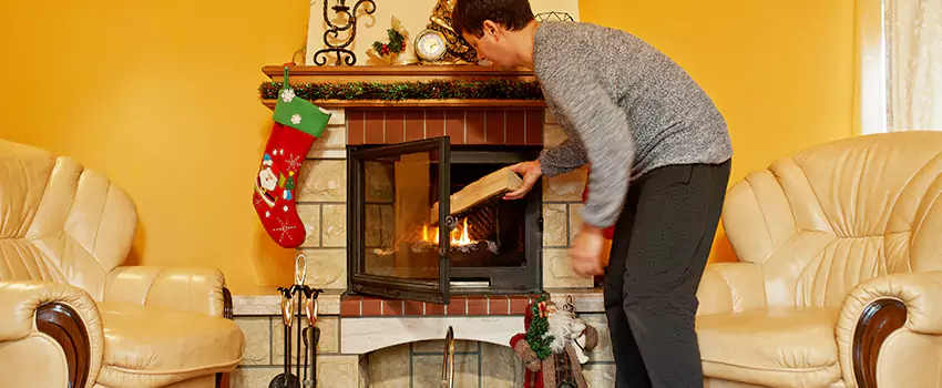 Rusted Metal Fireplace Restoration in Dumont, New Jersey