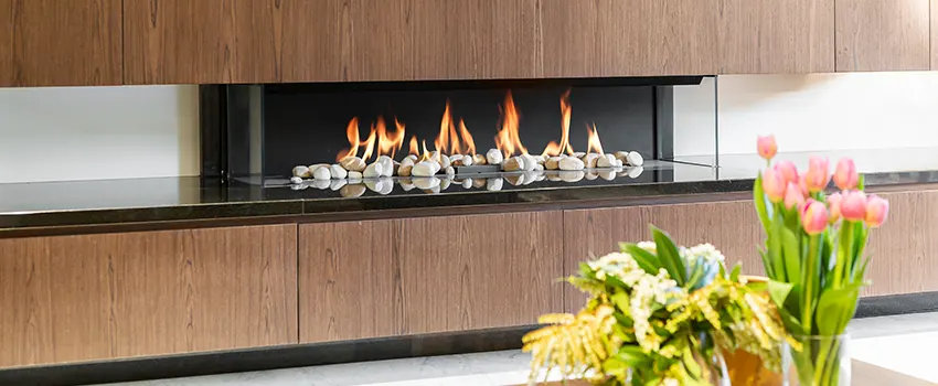 Double-height Fireplace Design Refurbishment in Dumont, New Jersey